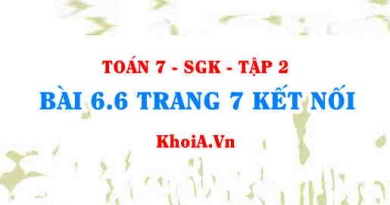 Bài 6.6 trang 7 Toán 7 Kết nối tri thức Tập 2